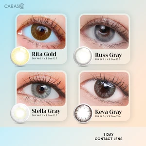 Kính áp tròng khoá ẩm 1 Ngày màu Rita Gold, Russ Gray, Stella Gray, Keva Gray (Lens cận Outlet) -