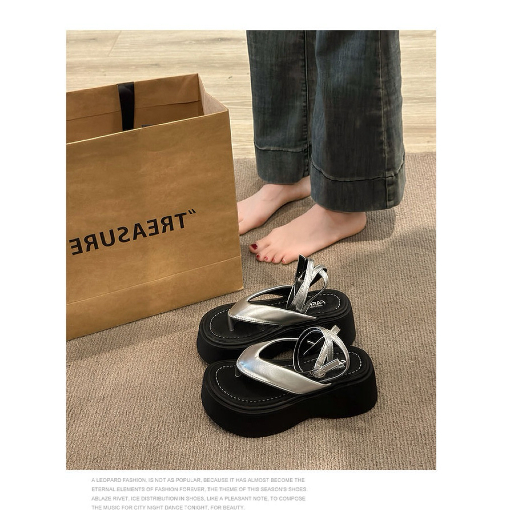 (Sẵn xanh 38) Dép Sandal Quai Hậu Xỏ Ngón Đế Độn Siêu Êm Điệu Đà phong cách Ulzzang