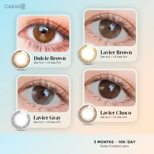 Kính áp tròng khoá ẩm 10H 3 tháng màu S Dulcie Brown, S Lavier Brown/Choco/Gray (Lens cận Outlet) -