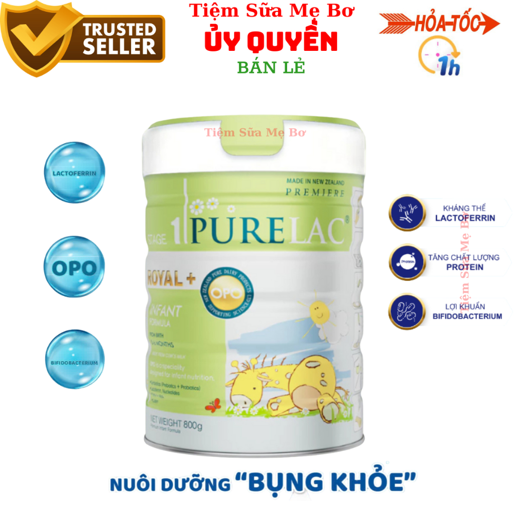 Purelac số 1 sữa công thức 800g Newzealand phát triển toàn diện, trí ...