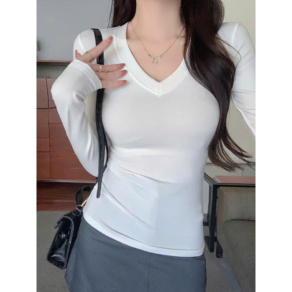 [CÓ SIZE] Áo Dài tay Cổ Tym Ôm Dáng RANSHI Kiểu Dáng Basic Chất Thun Cotton Mềm Mại - RA330