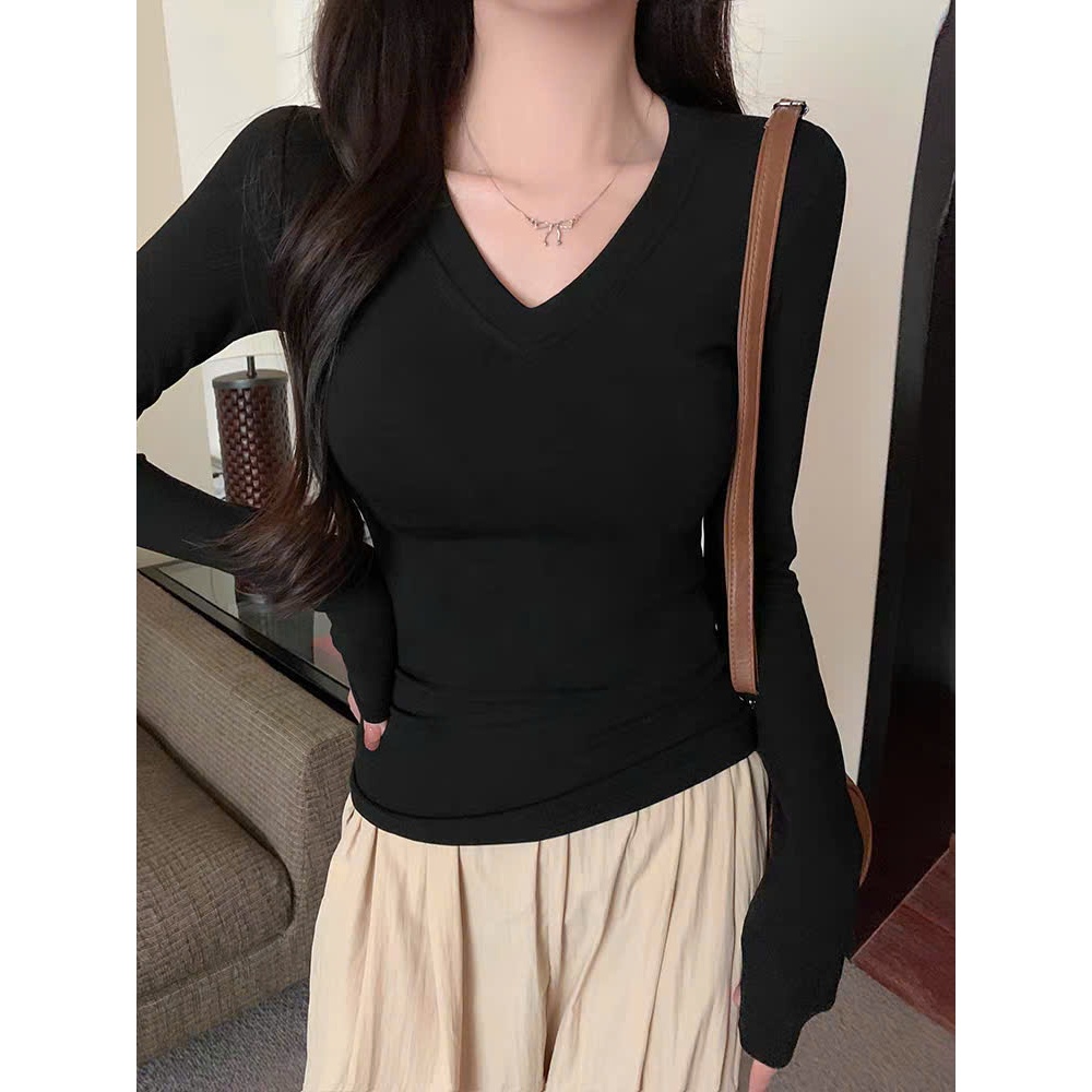 [CÓ SIZE] Áo Dài tay Cổ Tym Ôm Dáng RANSHI Kiểu Dáng Basic Chất Thun Cotton Mềm Mại - RA330