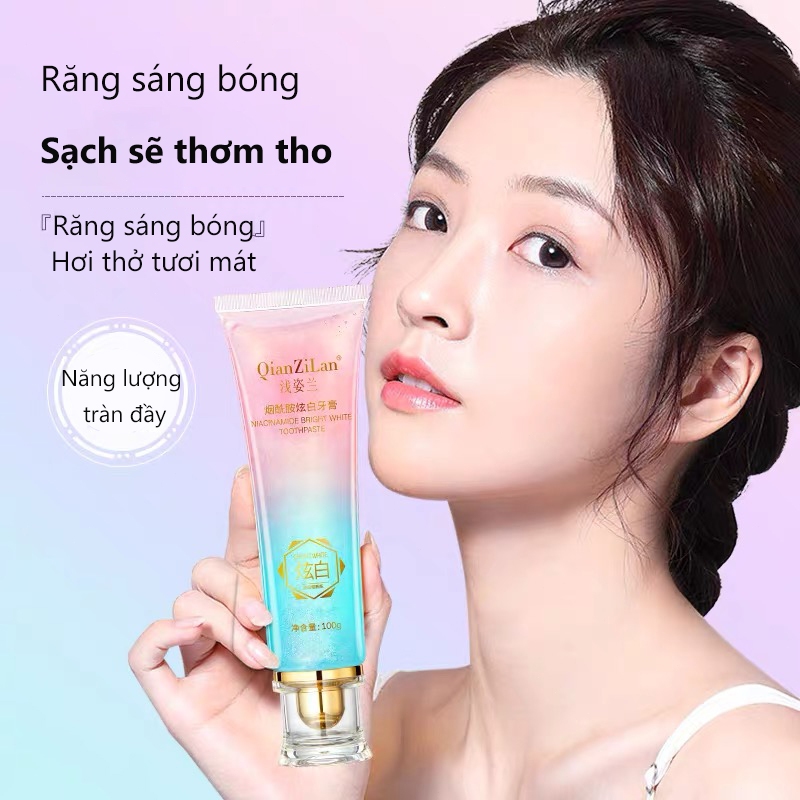 Kem Đánh Răng Nicotinamide Làm Trắng Răng Trắng Răng Vàng Làm Trắng Răng Kem Tươi breathhitching Kem Đánh Răng