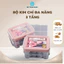Hộp kim chỉ 3 tầng cao cấp Kim Khâu, Chỉ, Kéo, Thước Dây, ,,, kèm hộp