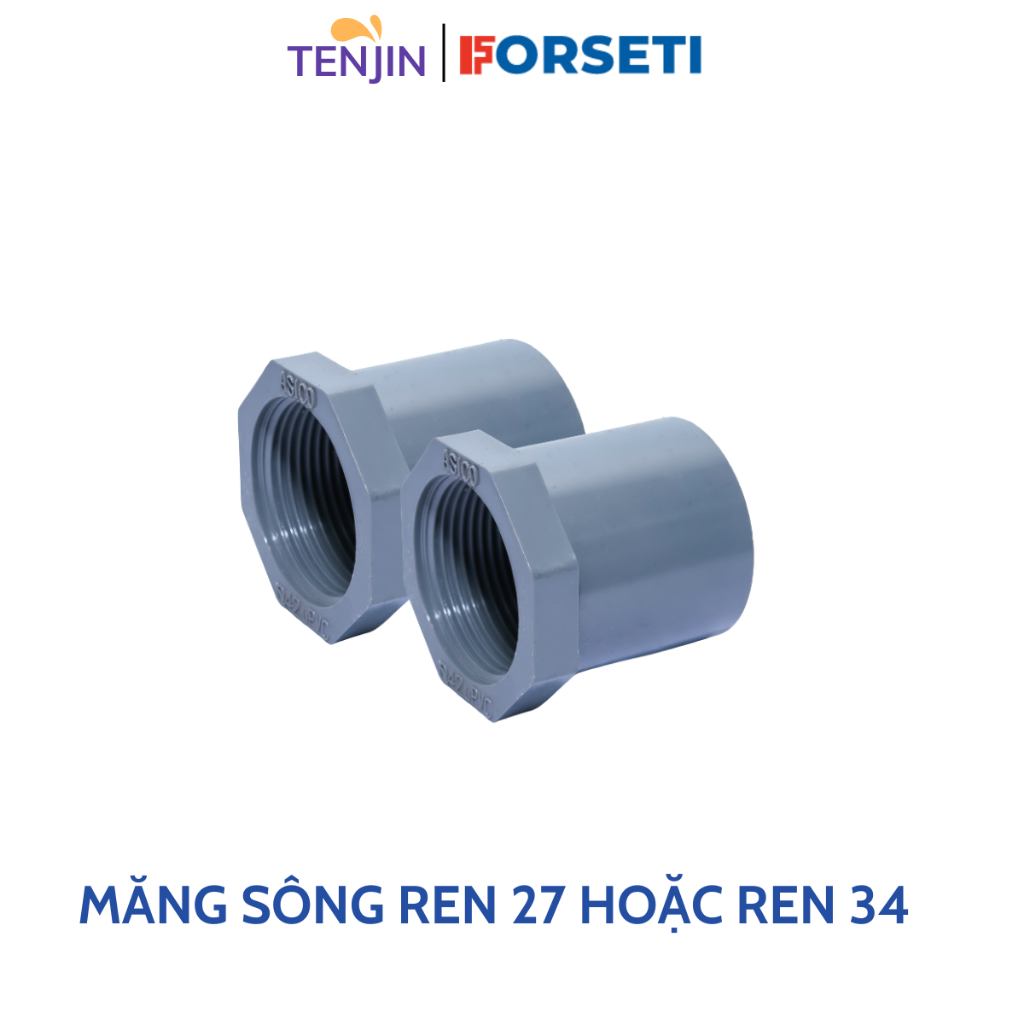 Cút Nối Ren Trong Phi 27-34 , Măng Sông, Băng tan cao su non– Kết Nối Ống Nhựa, Dẫn Nước, Tưới Tiêu