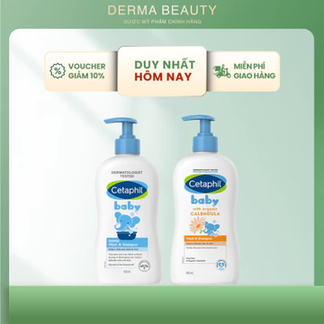 [HÀNG CÔNG TY] Sữa tắm gội Cetaphil cho bé - Cetaphil Baby Wash & Shampoo with Organic Calendula 400ml