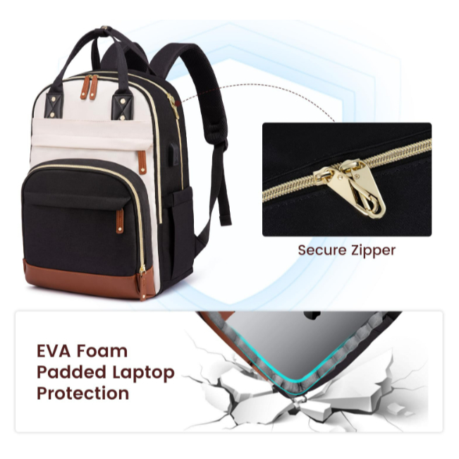 Balo laptop thời trang nam nữ chống nước nhẹ thiết kế nhiều ngăn tiện lợi đi học đi làm B48