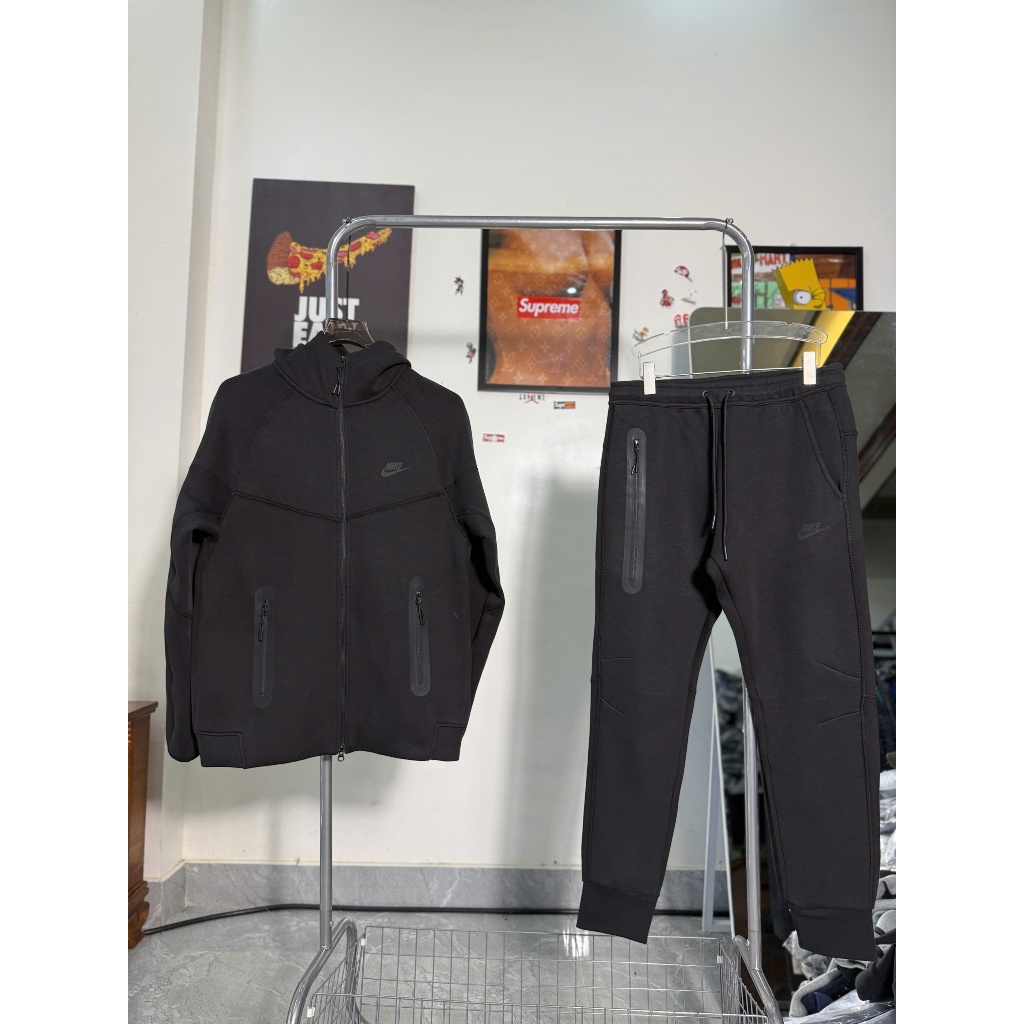 Nike Teck Ver 2 Black ( bản best quality vải chính hãng 100%)