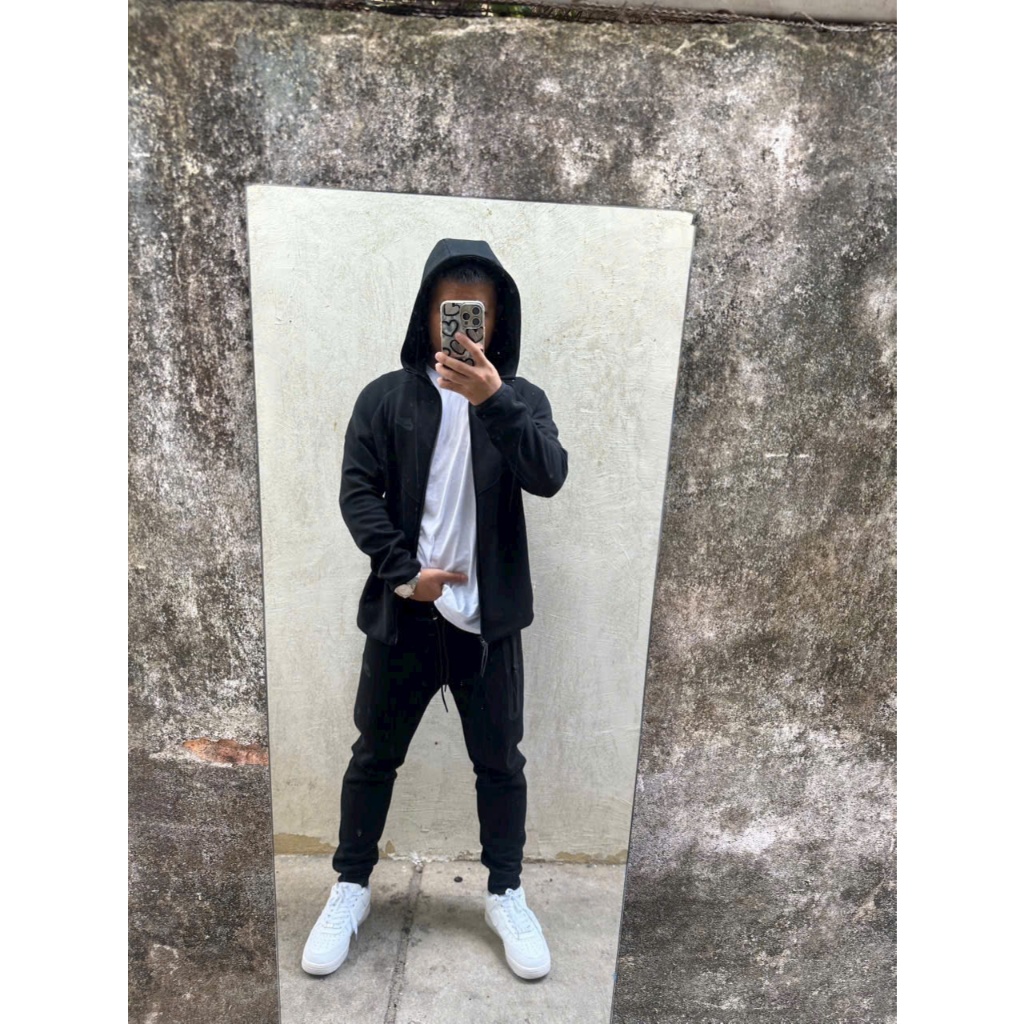 Nike Teck Ver 2 Black ( bản best quality vải chính hãng 100%)