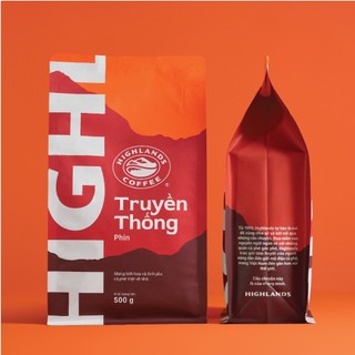 Combo 2 Túi Cà phê Truyền thống Highlands Coffee 500g/túi - cà phê rang xay pha phin