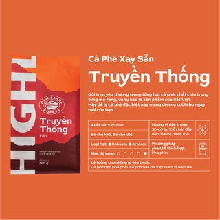Combo 2 Túi Cà phê Truyền thống Highlands Coffee 500g/túi - cà phê rang xay pha phin