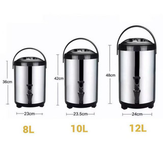 Bình inox 3 đáy ủ trà giữ nhiệt 6L - 20L Chubby Chef dung tích chuẩn không làm tròn An toàn sức khỏe
