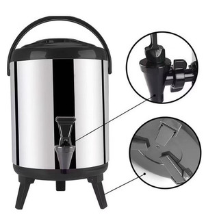 Bình inox 3 đáy ủ trà giữ nhiệt 6L - 20L Chubby Chef dung tích chuẩn không làm tròn An toàn sức khỏe