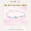 Lắc tay nữ hoa đá xanh phong thủy, Vòng tay nữ bạc S925 sang chảnh, quyến rũ IMOON062