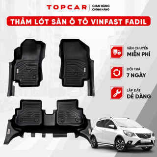 Thảm lót sàn ô tô VINFAST FADIL  TOPCAR chất liệu nhựa TPE nguyên sinh cao cấp không chứa chất độc hại