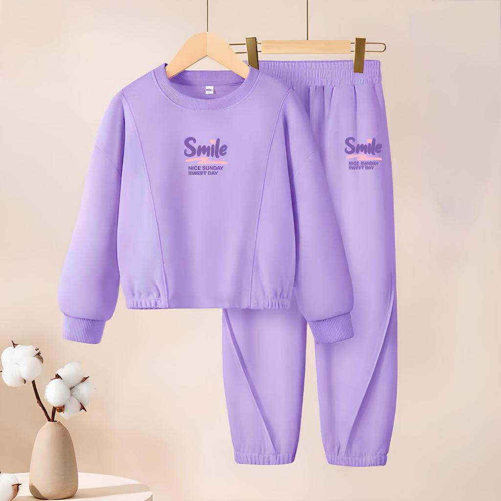 Set nỉ smile cho bé gái size đại BEESHOP D25064
