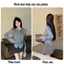Set áo gile nữ len dệt kim xám mix sơ mi kẻ Fizano, áo nữ thu đông dễ phối đồ HCOM3297