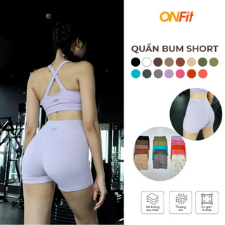 Quần Đùi Nữ Bum Short Onfit Co Giãn Cho Nữ Gym Yoga Pilates Thể Thao Quần Tập Basic QUS24001