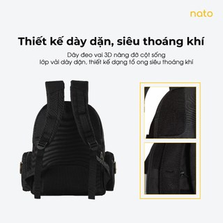 balo đi học nam nữ nhiều ngăn NATOLI đơn giản thời trang cao cấp BST Fashion Stripe Backpack B33