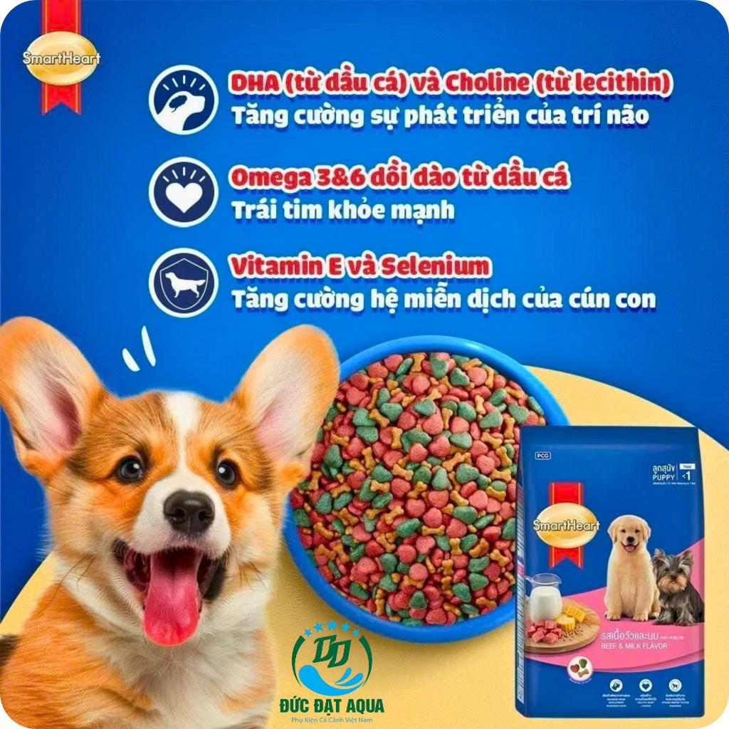 Thức ăn Cho Chó Con smartheart 1.3kg & 2,7kg-Hạt Cho Chó Tăng Cường Hệ Miễn Dịch Cho Thú Cưng 3
