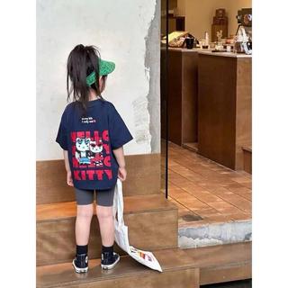 S338-M-[tomnaukids] Set áo thun HELLO phối quần leggin đùi cho bé size từ 9-40Kg