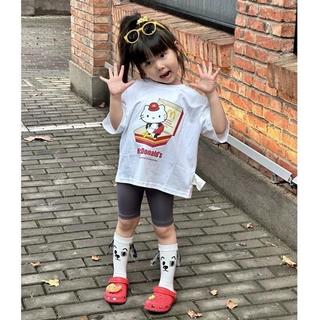 S338-M-[tomnaukids] Set áo thun HELLO phối quần leggin đùi cho bé size từ 9-40Kg