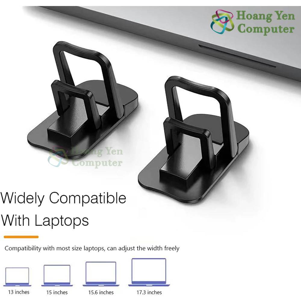 Giá Đỡ Máy Tính Xách Tay, Chân Đế Laptop Gập Gọn 2 Cấp Độ, Dán Keo 3M Siêu Bám Giúp Tản Nhiệt Tốt - Hoàng Yến Computer
