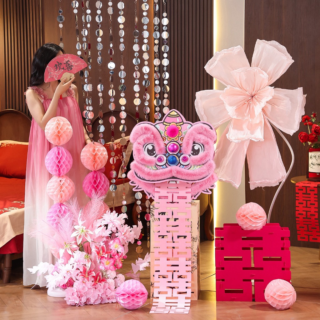 Mặt lân sư tử trang trí decor tết, đám cưới, trung thu - Kem Shop K126