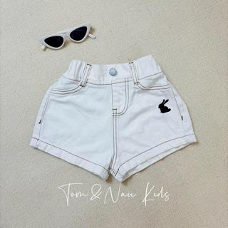 Q144-[tomnaukid] Quần Short thêu Thỏ cho bé gái size từ 9-40Kg