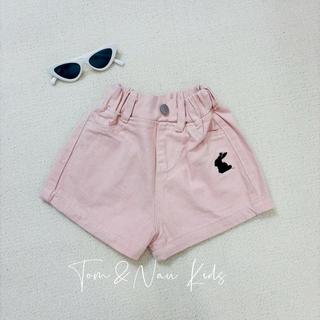 Q144-[tomnaukid] Quần Short thêu Thỏ cho bé gái size từ 9-40Kg