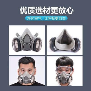 Mặt Nạ Phòng Độc 2 Phin Lọc Than Hoạt Tính Chống Hóa Chất, Phun Thuốc Trừ Sâu, Lọc Khí Độc PM 2.5
