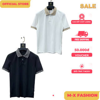 ÁO polo nam cổ tròn họa tiết tay ngắn phong cách trẻ trung chuẩn from