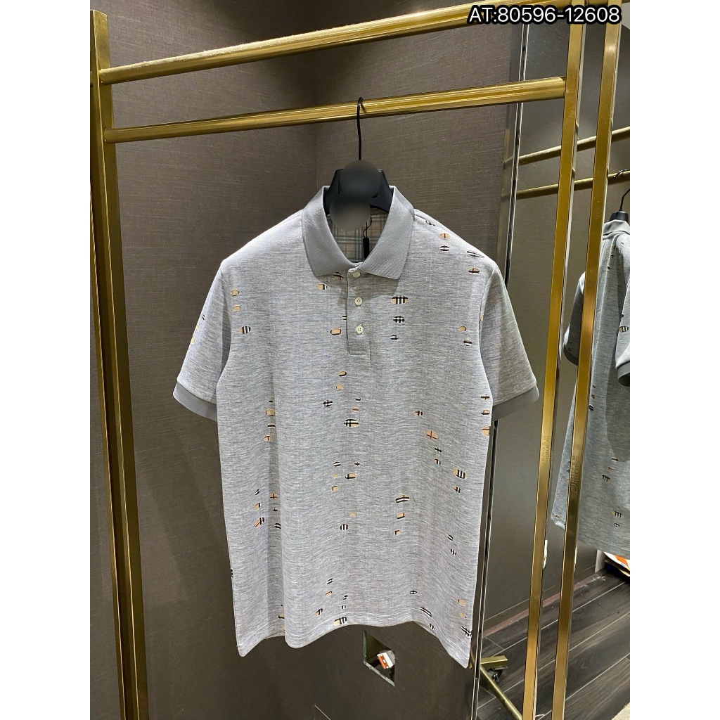ÁO polo nam cổ tròn họa tiết tay ngắn phong cách trẻ trung chuẩn from