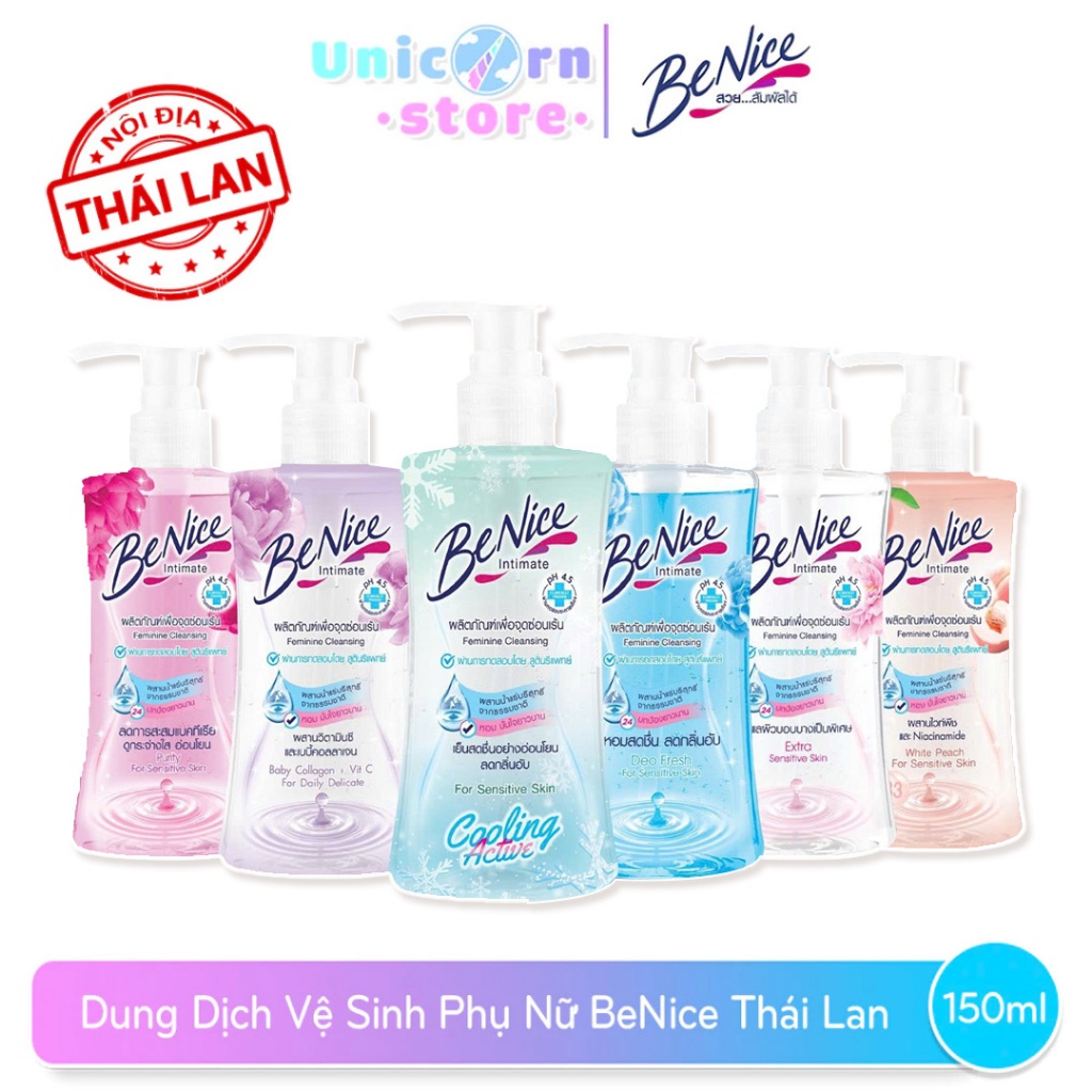 Dung Dịch Vệ Sinh Phụ Nữ BeNice Feminine Cleansing Nội Địa Thái Lan 150mL