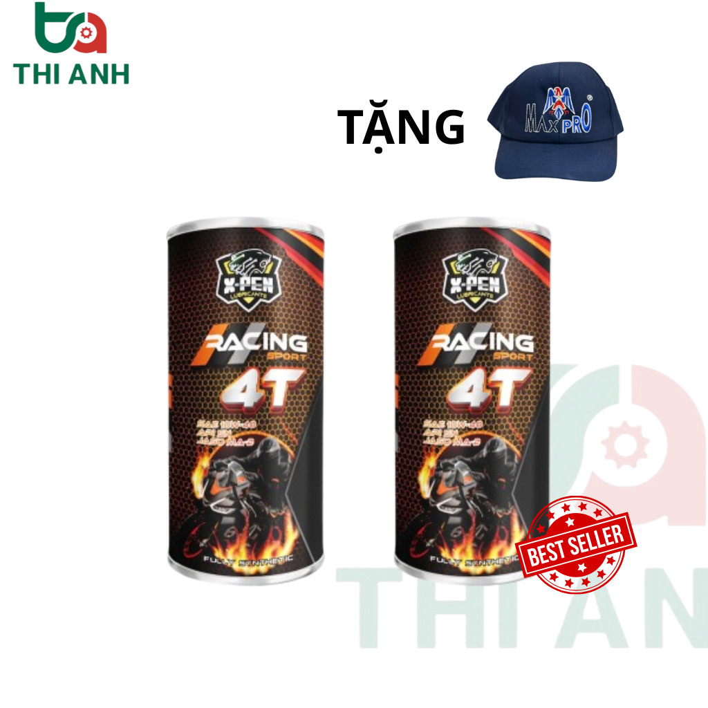 Combo Nhớt Xpen Racing 4T 1l Tặng Nón Maxpro Dành Cho Xe Số 10W40 MA2 ...