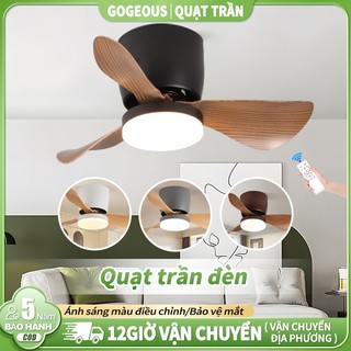 【COD】Quạt trần phòng khách Gogeous 24inch 3 màu quạt trần có đèn phòng ngủ điều khiển từ xa