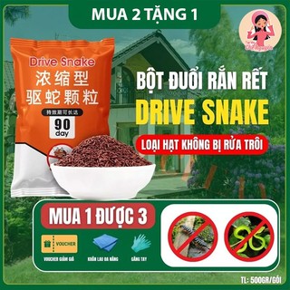 [MUA 2 TẶNG 1]Bột Đuổi Rắn DRiVE SNAKE 500g – Hiệu Quả 90 Ngày, Không Trôi Mưa