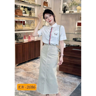 QCL1 2086 Áo sơ mi cộc tay kẻ sọc túi thêu cún siêu hot siêu đẹp(Freesz)