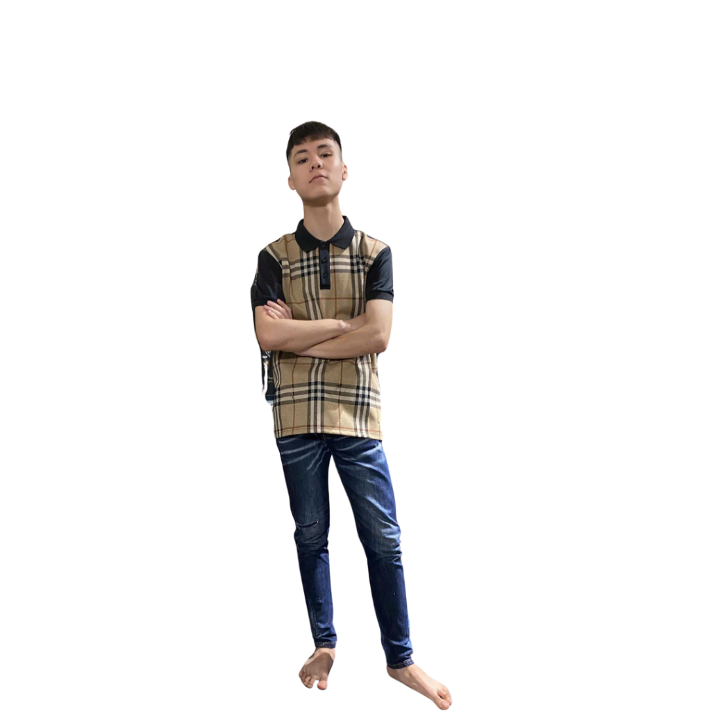 ÁO polo nam cổ tròn họa tiết tay ngắn phong cách trẻ trung chuẩn from