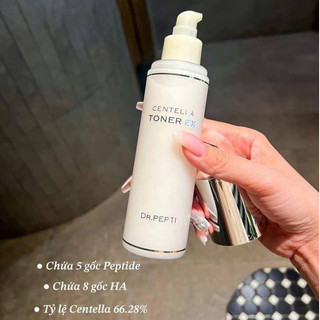 Nước Cân Bằng Dưỡng Da Cấp Ẩm, Căng Bóng Dr.Pepti Centella Toner Ex (180ml)