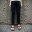 quần Jeans nam đen pơ pồ đen trơn+rách bốn cú tang lụa