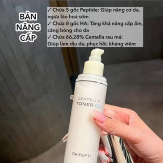 Nước Cân Bằng Dưỡng Da Cấp Ẩm, Căng Bóng Dr.Pepti Centella Toner Ex (180ml)