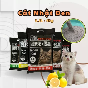 Cát mèo vệ sinh Nhật Bản 8,8L(4kg), cát Nhật đen cho mèo vệ sinh khử mùi hiệu quả vón cục tốt