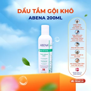 Dầu Tắm Gội Khô Abena 2 Trong 1 Dung Tích 200ml Giúp Làm Sạch Dịu Nhẹ Không Cần Dùng Nước