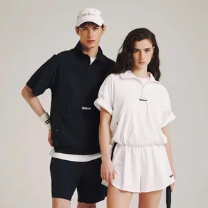 Sét gió thể thao áo cổ khóa rút gấu kèm quần sooc cạp chun