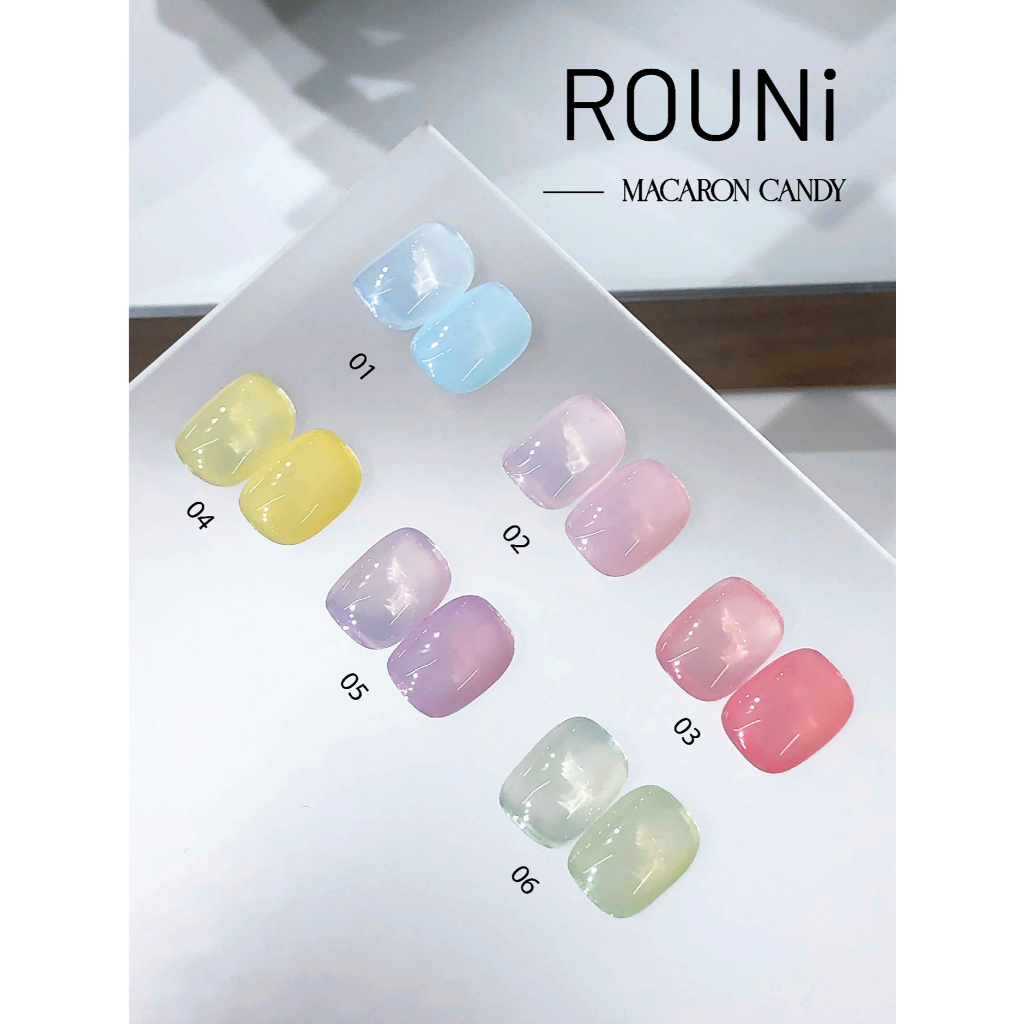 Set ROUni sơn gel màu thạch kẹo trong suốt ngọt ngào, màu sắc đa dạng chuyên dụng cho ngành nail