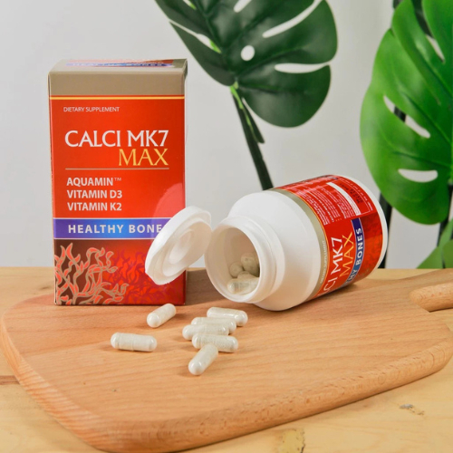 Calci MK7 Max - Viên uống bổ sung canxi tảo đỏ tự nhiên, vitamin D3, MK7 hộp 60 viên