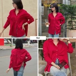 TheBlueTshirt - Áo sơ mi dài tay phom rộng nhiều màu cho nữ - The New Pocket Oversize Shirt - Women — ảnh 3