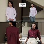TheBlueTshirt - Áo sơ mi dài tay phom rộng nhiều màu cho nữ - The New Pocket Oversize Shirt - Women — ảnh 7