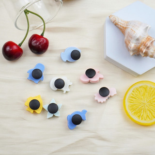 Bộ 8 Sticker, Charm 3D chủ đề Sứa xanh nhựa cứng gắn Dép Sục, Cá Sấu Mita JB-376
